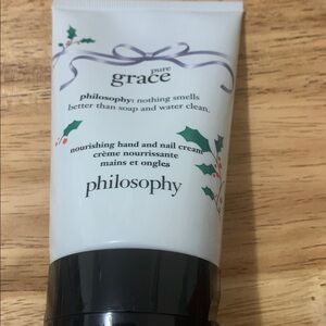 Philosophy Pure Grace Hand and Nail Cream with Festive Holly Design